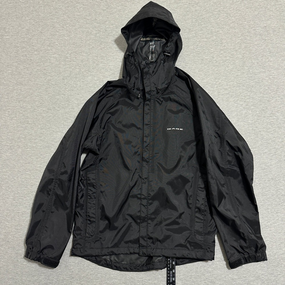 Gage Grundens‎ Technical Gear Hooded Rain Jacket Long Sleeve Black Mens Size XS